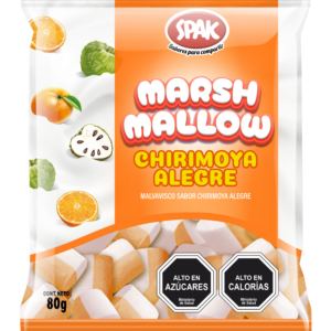 Marshmallows Sabor chirimoya alegre 80gr. (12 unidades x caja)