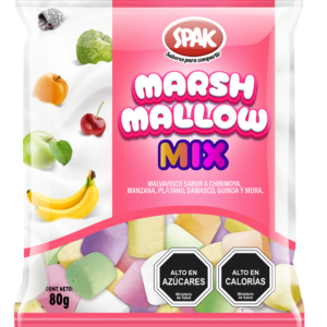 Marshmallows Mix de sabor 80gr. (12 unidades x caja)